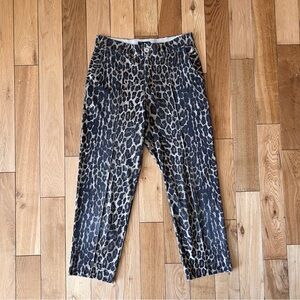 VTG Hysteric Glamour Womens Leopard Animal Print Cropped Pants Size Small